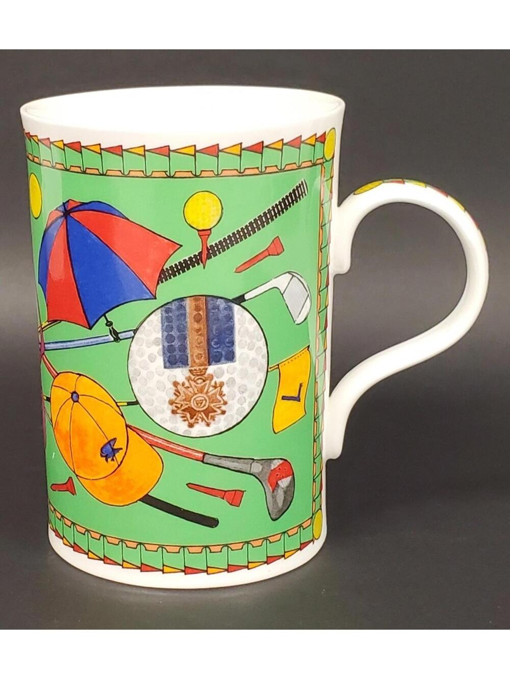 Vintage Sporting Mugs Golf Design by Elaine Williamson for Wren England Mug